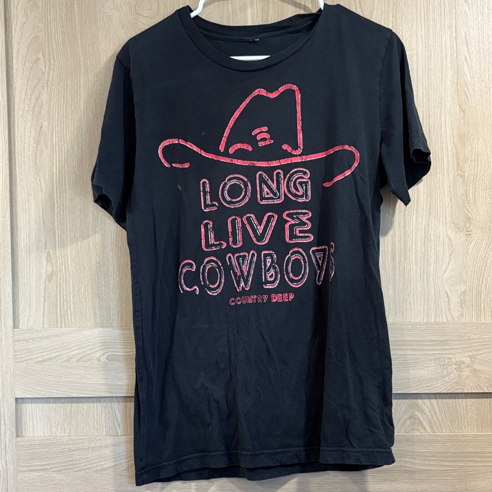 Womens Black Cowboy Shirt